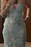 The dress runs a little small, in my opinion. The zipper seems too heavy for the fabric. It bubbles up and makes my left hip look twice as big as my right hip. I ordered a medium; I'm a size 8 and wear a medium in other Lulus dresses. I returned it because of the zipper, but would have kept it otherwise. It's a beautiful dress. I am 5'6", 140, 39-inch hips, 29-inch waist. - Amy C.