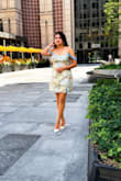 Captivating Personality Light Blue Jacquard Bustier Mini Dress