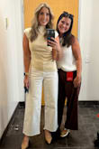 Terry Light Beige Mock Neck Asymmetrical Sweater Top