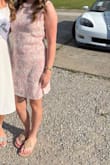 Fenicia Light Pink Abstract Floral Embroidered Mini Dress