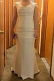 Forever Beloved White Lace Cap Sleeve Mermaid Maxi Dress