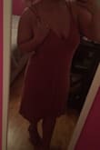 I love this dress so much I ordered it for myself in the red and my twin sister in the blue. We plan to wear on our upcoming trip. Super soft and can be dressed up or down. I paired mine with a nude heel and gold necklace. Fits loose but that is the style of the dress. Love love love, I hope they come out with even more colors! - Hailey M.