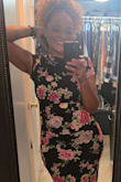 Lacey Black Floral Lace Two-Piece Midi Dress