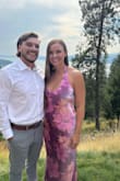 I went to an outdoor wedding in the middle of August, and this dress was perfect! The material was very light and a beautiful, shimmery color. I loved the fit. It showed my curves, but it was not tight on the belly. I got so many compliments on it during the wedding! - Caitlin B.