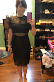 This dress is lovely - I am normally a size small or 6 dress size so I ordered the medium and it fits perfectly. Would definitely recommend! - Holly T.