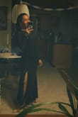 Vibrant Poise Black Mesh Ruched Maxi Dress
