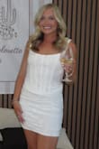 Celeste Ivory Floral Burnout Bustier Mini Dress