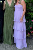 I am 5'3, it was a little long on me, but once I wore heels with it for a wedding, it fit just perfectly! Very comfortable and easy to dance in - Dakota H.