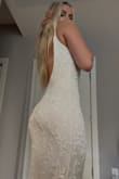 Everlasting Passion White Sequin Beaded Backless Maxi Dress