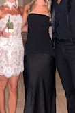 Loved the way this fit, and it looked so expensive and elegant for the black tie wedding we went to! We danced hard and it stayed up all night! I'm 5'6 and wore 2.5" heels and it was touching the ground. - Mary P.