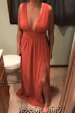 This dress is absolutely stunning! The color is so gorgeous! Other than having to hem the bottom of the dress and tightening the shoulders a bit, I really do love the look of this dress! And it's very comfortable! - Sara S.