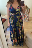 This was stunning in person. I loved it. So silky and comfortable, and I felt secure in the top. It's pretty long but very pretty. - Kendra R.