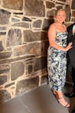 The dress was so very flattering but wrinkled very easily. Thankfully, the pattern doesn't make it noticeable. But also, the dress started to have seam runs randomly throughout the dress. Like little tears, I looked great but was thoroughly disappointed and won't be able to wear it again. - Amanda L.
