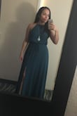 Fits great although I had to wear 6" heels so that I wouldn't step on it and trip. Also, MUST STEAM IT. Steaming it prior to wearing the dress made a huge difference, it made the material look heavier and more luxurious. - Laura A.