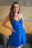 Love the dress! Gorgeous colour, and it has pockets!!! Wrinkles easily, though, as it is linen - Kateryna D.