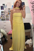 Nellie Light Yellow Pleated Maxi Dress and Scarf Set