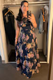 I got so many compliments! Looked beautiful on. I am normally a small in street clothes but Lulus dresses fit me best in a Medium. I wore platform stilettos and did not have to get it hemmed. It skimmed the floor but did not get in my way. Once I took the heels off I ended up having to tie it up in a knot but it was not a big deal at all. - Lashawn F.