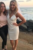 I wore this for my bachelorette weekend, and it was an absolute hit. Awesome fit with great lined material. No bra allowed, but some double stick tape did the trick! - Rebecca Z.