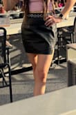 This skirt was so cute, a little long, but the fit was great. It was incredibly stinky, though; even after washing it just has this nasty smell to it. - Abby T.