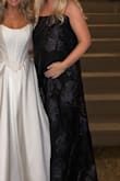 Loved this dress for a recent black tie optional wedding! I'm pregnant, so I sized up to a large. I'm usually a medium, so it was slightly big up top, but a medium would've been too tight. Fit perfectly around my 25-week bump! - Caroline B.