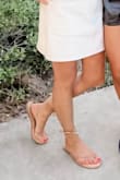 Emory Tan Lace-Up Sandals