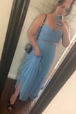 Admirable Elegance Light Blue Pleated Bustier Maxi Dress