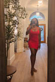 Jazzy Red Ponte Knit Halter Mini Dress