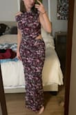 I bought this dress for a September wedding, and I am so happy with it! It's classy and sexy and accentuates my curves. You can pull the waist cutout down for more or less coverage depending on what you want. It's long enough on me, and I am 5'7. I recommend this dress. - Eleanor P.