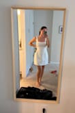 Perfectly Flirtatious White Floral Jacquard Tie-Back Mini Dress