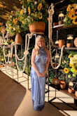 I love this dress. It's very comfortable and looks beautiful on. My only complaint is it snags on everything. When I look down, I can see them, but everyone else said they couldn't see it. I'm hesitant to wear it again, because of snagging. That's why I gave it 4 stars. - Ruth E.