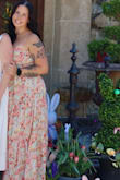 Keiko Sage Multi Floral Tiered Maxi Dress