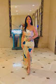 Rhema White Multi Abstract Print Satin Midi Dress