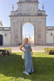 Wore this to my cousins wedding in Portugal! Absolutely love the style and I am a tad more petite and the length was perfect without having to hem it. The only thing I would say is the zippers on Lulus dresses are not always the best and can get stuck over the bust seem and be pretty difficult to zip up when on you, if its a tad tight.. - Kate