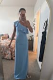 I was super excited to get this dress in the mail but upon opening the dress I was disappointed to see, the dress was ripped and no exchanges or returns were allowed. I tried it on anyway, it's beautiful but, again ripped. Dress would be great otherwise. - Chloe C.