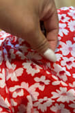 I received the drees damage, but I didn't notice until I was ironing it, but couldn't returned bc I cut all the tags after I tried it and saw it fits:( I usually love everything from Lulus. - Maria D.