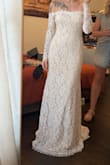I absolutely loved this dress! It is so timeless and beautiful with the lace. It fit my arms perfectly. I do have a smaller waist and hips, but I'm also taller, so I ordered the medium and had it tailored. - Rachel C.