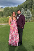 Avaia Pink Floral Strapless Maxi Dress
