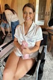 These were great to wear while getting ready for my wedding! I got several compliments on how cute they were, and they were also incredibly comfortable. I would definitely recommend them to any bride! - Katie F.