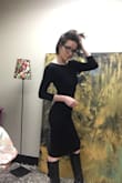 I assumed the fabric of this dress would be thin, and since it's not lined, I bought two and had a tailor tack them together to give it more substance. The price was so reasonable, I didn't mind ordering two, and I definitely think it's worth it to give the dress a little more weight. The low back is super sexy, but not to the point where I wouldn't wear it to work from time to time. It's definitely a classic style that every woman should have in her closet - it's totally timeless. I'm usually between an XS and a S, so I ordered the small and I'm glad I did - this dress looks better with a slight drape to make it more forgiving. - Jes Z.