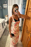 I want to love this dress but it's a hard no. I kept my black bra on for the dramatic effect to show just how much boob is actually out. If I didn't have this black bra on, you would 100% see my tiny nippies. The straps are about 3 feet too long, and Lulus tried fixing it by putting a no slip grip liner on the inside of the straps, but unless you have the neck of a lineman off the LA Rams starting line, the straps won't fit you either. I debated just cutting the straps off, but the waistline is all sorts of goofy too. Just do yourself a favor and order a different dress. - Sara A.