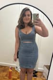 Charming Edge Light Blue Denim Cutout Mini Dress