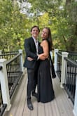 Rawya Black Strapless Maxi Dress and Scarf Set