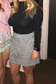 love love love! this is such an easy skirt to wear and the ruffle is positioned in a way to hide any stomach flaws - Casey O.