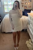 Arlet White Lace Long Sleeve Mini Dress
