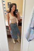 Very cute shirt! It is see through, so make sure you get a stick on bra or tape to ensure you have coverage. Super cute for country concerts - Veronica G.