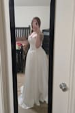 Jade White Satin Bustier Lace-Up Maxi Dress