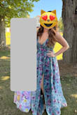 This dress is gorgeous! I will say, the fabric is mid and kind of hard to steam, but as you can see, it doesn't appear very wrinkled. For the price, that was just a trade-off, I suppose. This is a low-cut dress, so be prepared to tape your girls up. Tape is the way to go!! I ordered an XL and it was honestly a little tight. I am normally a size 12. I am about 5"10 and wore a 1" heel to keep from tripping on it. If you're short, you will have loads of fabric dragging, and not sure how worth it is to have it altered. I adored this dress and how it made me feel! It was perfect for the occasion! - Amy M.