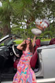 I bought this dress for my birthday photoshoot, and I love the colors! The fit is slightly loose, and the beading is heavy, so I occasionally had to lift it up. Overall, I recommend sizing down, and you will love this dress!! Get it now! - Madison W.
