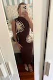This snatches the waist, and the flowers are positioned to distract from any lumpy areas! I feel so good in this. Could definitely be worn on a date night or dressed up for a wedding! I'm tempted to get it in black too! - Kate C.