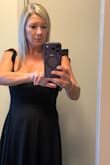 I purchased this dress for a very formal wedding. It fits pretty tight around the waist and belly, but the dress is so beautiful on. I felt like a princess and received so many compliments. Best purchase ever! - Julie H.